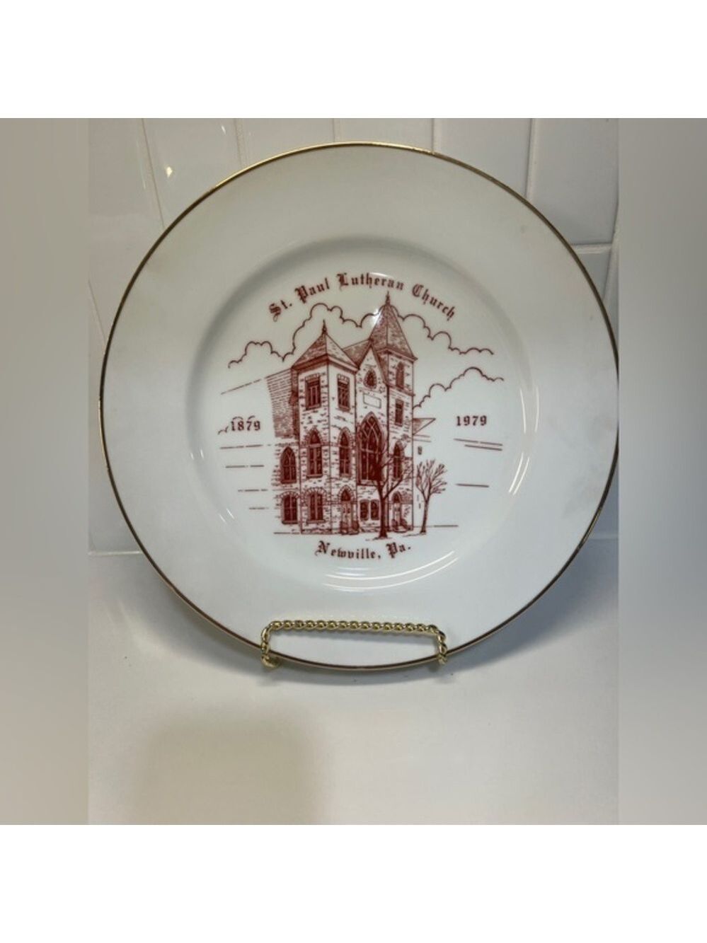 St Paul Lutheran Church 1879 - 1979 Newville PA Commemorative Plate